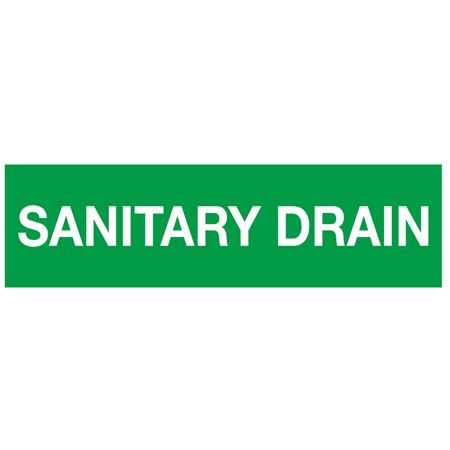 ANSI Pipe Marker - Sanitary Drain - PK/10